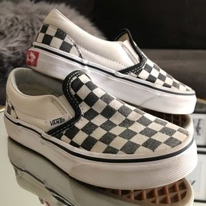 Kids slip on checkered vans